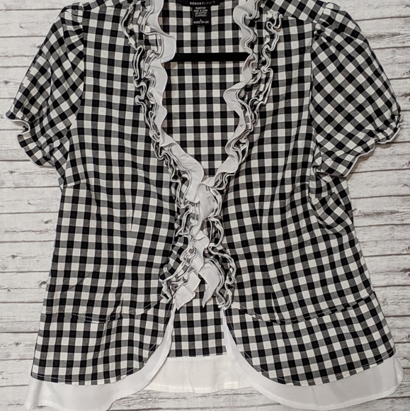 🦋 Robert Louis women's SZ:L light ruffle jacket - Picture 1 of 3